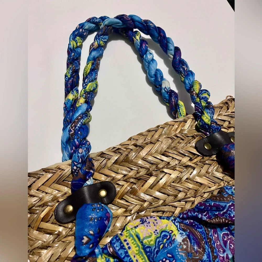 Colorful Patterned Ruffle Shoulder Bag